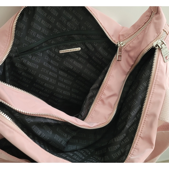 Steve Madden Pink Tote Bagmarker Like NEW Thick STRAPS Weekender Bag - Picture 3 of 7